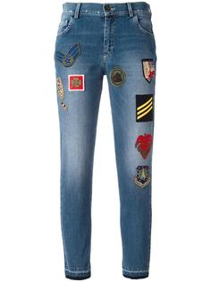 укороченные джинсы с заплатками Mr & Mrs Italy