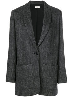 свободный пиджак в елочку  Masscob