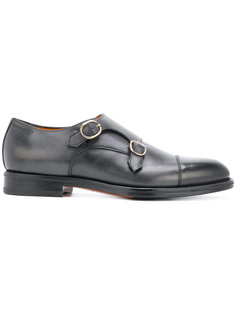 buckle strap monk shoes Santoni