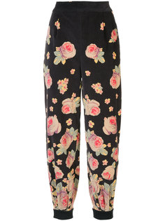 high-waisted floral trousers  Vilshenko