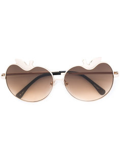 tinted apple sunglasses Linda Farrow
