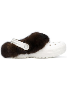 fur croc shoes Christopher Kane