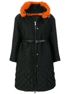 пальто с воротником из искусственного меха Ermanno Scervino