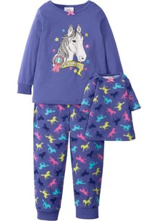 Пижама + ночная рубашка для куклы (3 изд.) (лилово-синий) Bonprix