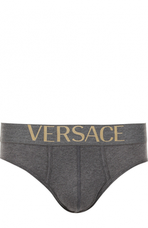 Хлопковые брифы с широкой резинкой Versace