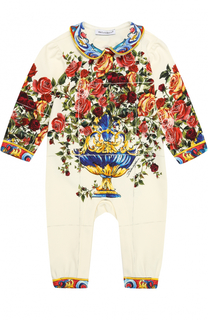 Хлопковая пижама с принтом Dolce &amp; Gabbana
