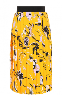 Плиссированная юбка-миди с принтом Emilio Pucci