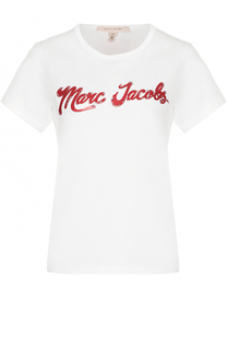Хлопковая футболка с принтом Marc Jacobs