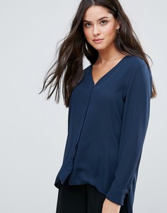 Рубашка со скрытой планкой Selected Vali - Синий