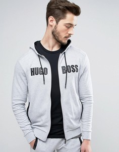 Свитшот с капюшоном и логотипом BOSS Black By Hugo Boss - Серый