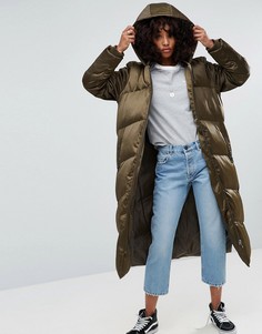 Длинная дутая куртка ASOS - Зеленый