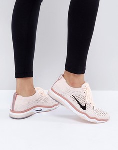 Светло-розовые кроссовки Nike Training Air Zoom Fearless Flyknit - Розовый