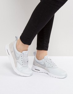 Серые премиум-кроссовки с эффектом змеиной кожи Nike Air Max Thea - Серый