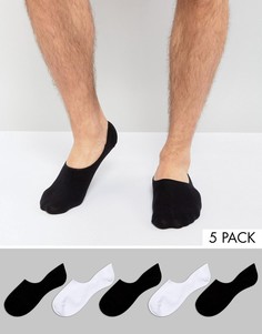 Набор из 5 пар невидимых носков Jack & Jones - Мульти