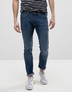 Облегающие джинсы с потертостями Lee Luke - Синий