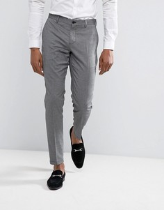 Строгие эластичные брюки скинни Selected Homme - Серый