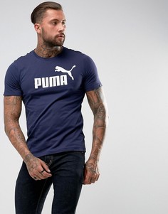 Темно-синяя футболка Puma ESS No.1 83824106 - Темно-синий