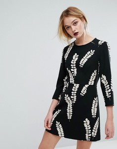 Платье с цветочным принтом Sportmax Code - Черный