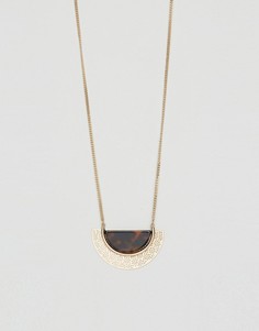 Ожерелье с длинной подвеской из полимера ASOS - Золотой