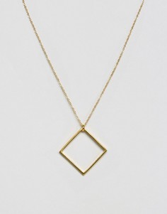 Ожерелье с квадратной подвеской Ottoman Hands - Золотой
