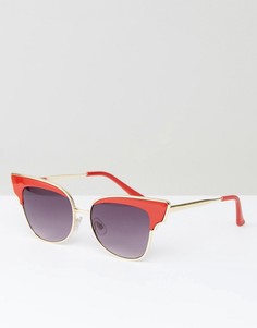Солнцезащитные очки кошачий глаз в красной оправе AJ Morgan - Красный