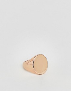 Розово-золотистое кольцо-печатка ASOS - Розовый