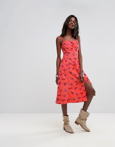 Платье миди Free People - Красный