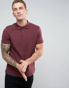 Красное поло из ткани пике ASOS - Красный