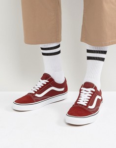 Красные парусиновые кроссовки Vans Old Skool VA38G1OVK - Красный