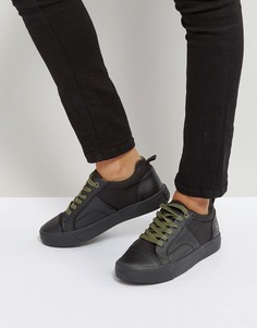 Черные кроссовки с отделкой из кожи и денима G-Star - Черный