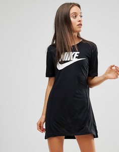 Платье-футболка с логотипом Nike - Черный