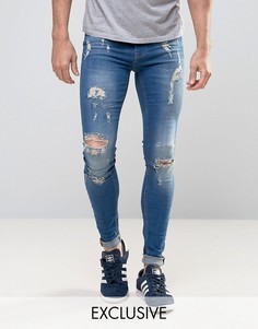 Рваные супероблегающие джинсы Blend Flurry - Темно-синий