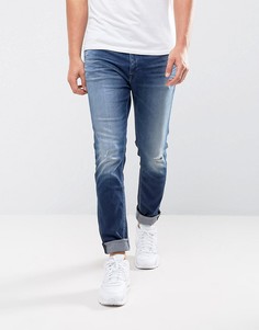 Джинсы скинни с заплатками Calvin Klein Jeans - Синий