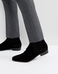 Черные замшевые ботинки челси Hudson London Zelus - Черный