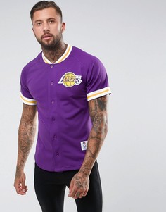 Сетчатая футболка Mitchell & Ness NBA L.A Lakers - Фиолетовый