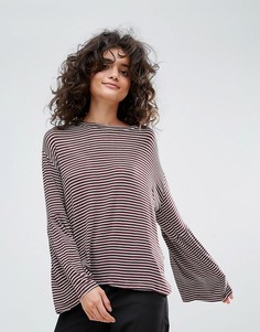 Лонгслив в полоску с баской Vero Moda - Мульти