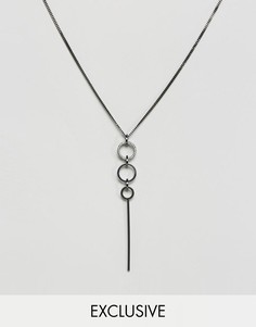Ожерелье с подвеской Reclaimed Vintage Inspired - Серебряный