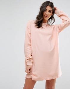 Платье-футболка телесного цвета в стиле оверсайз Missguided - Розовый