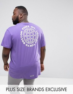Фиолетовая оверсайз-футболка с принтом на спине Puma PLUS эксклюзивно для ASOS 57659101 - Фиолетовый