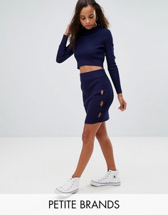 Трикотажная юбка Missguided Petite - Темно-синий