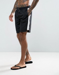 Черные шорты для плавания со вставками New Look - Черный