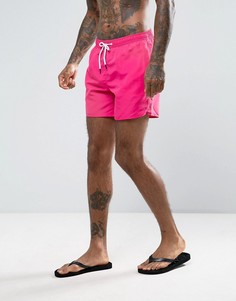 Ярко-розовые шорты для плавания с поясом New Look - Розовый