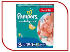 Подгузники Pampers Active Baby-Dry Midi 4-9кг 150шт 4015400265207