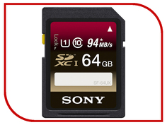 Карта памяти 64Gb - Sony SDXC UHS-1 Class 10 SF64UXT