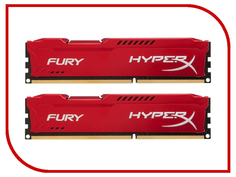 Модуль памяти Kingston HyperX Fury Red Series DDR3 DIMM 1600MHz PC3-12800 CL10 - 16Gb KIT (2x8Gb) HX316C10FRK2/16
