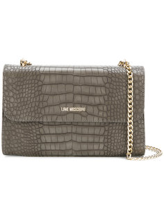 snakeskin effect shoulder bag Love Moschino