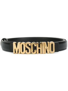 ремень с бляшкой с логотипом Moschino