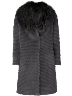 fur-trim coat Liska