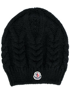 cable knit hat Moncler