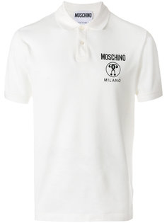 футболка-поло с принтом-логотипом Moschino